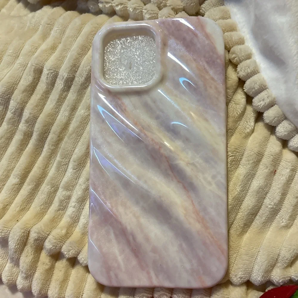 New SPEKSEE Cute Curly Wave Case for iPhone 13 Pro Max--Retro Pink